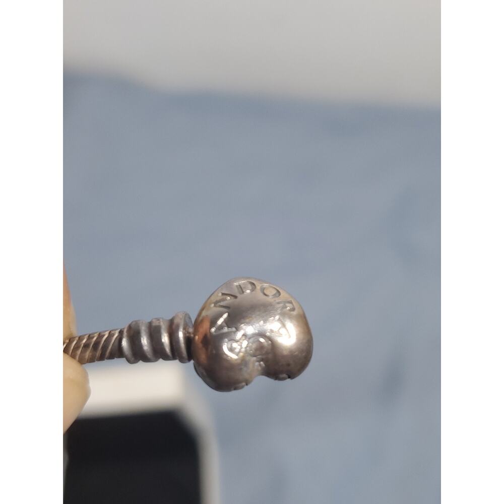 Authentic PANDORA Moments Heart Clasp Snake Chain Charm Bracelet W/ Box - Picture 8 of 16